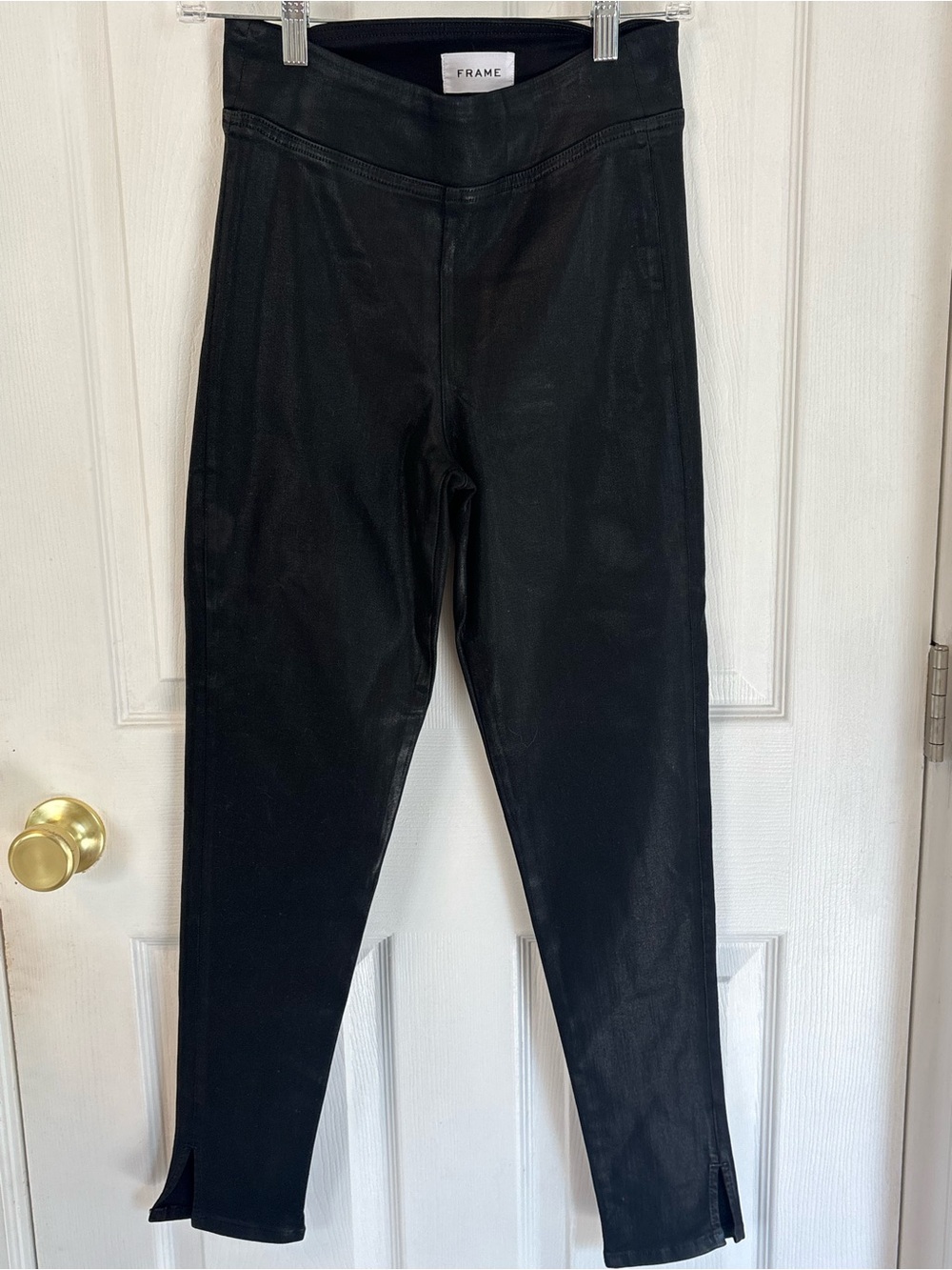 Frame Denim Black High-Rise Slim Fit Pants